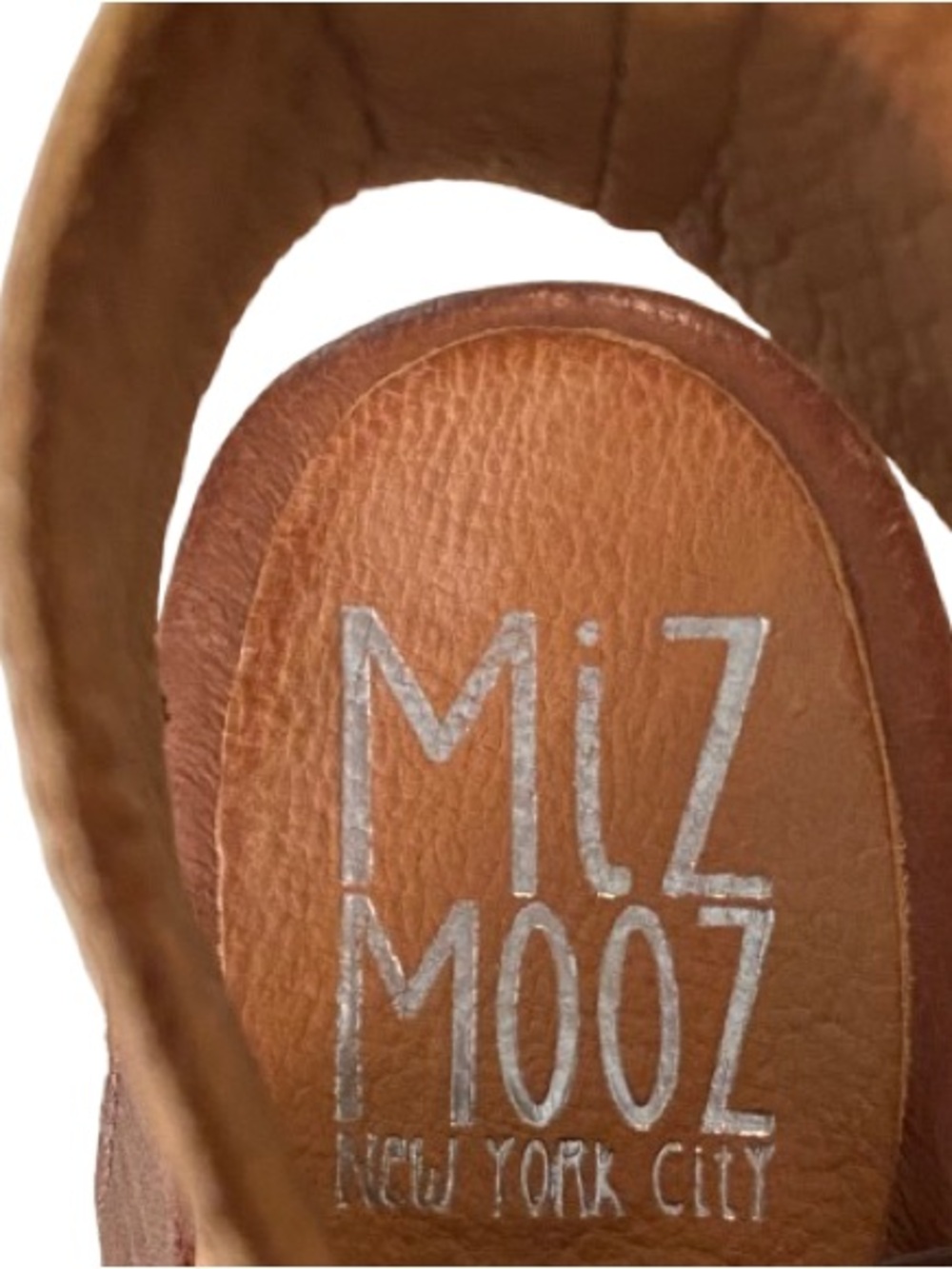 Miz Mooz Women’s Celia Tan Leather Peep Toe Bootie Size 7.5 - 8 Boho Sandal - Picture 10 of 13